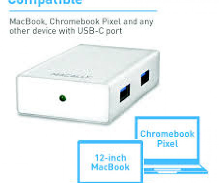 Четырех портовый USB 3.0 хаб Macally для расширения 3.1 USB-C (UC3HUB)
